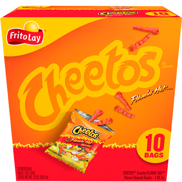 Multicombo de 10 bolsas de bocaditos CHEETOS® FLAMIN' HOT® crocantes sabor a queso