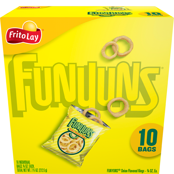 Multicombo de 10 bolsas de aros FUNYUNS® sabor cebolla