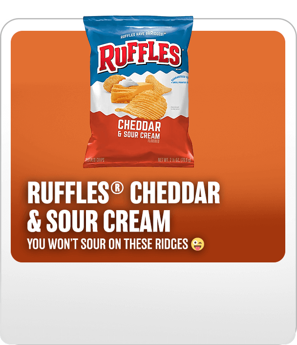 RUFFLES® Cheddar & Sour Cream Flavored Potato Chips