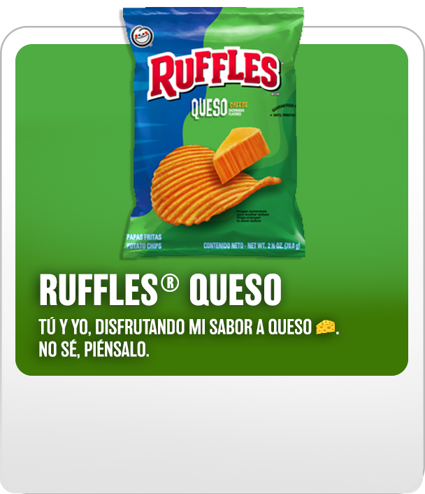 Papas fritas RUFFLES® sabor queso fresco